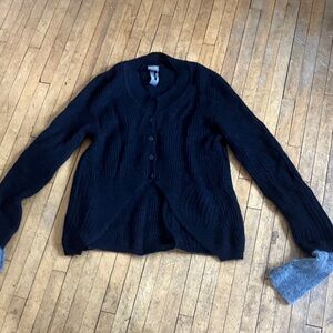 Black Cardigan Sweater